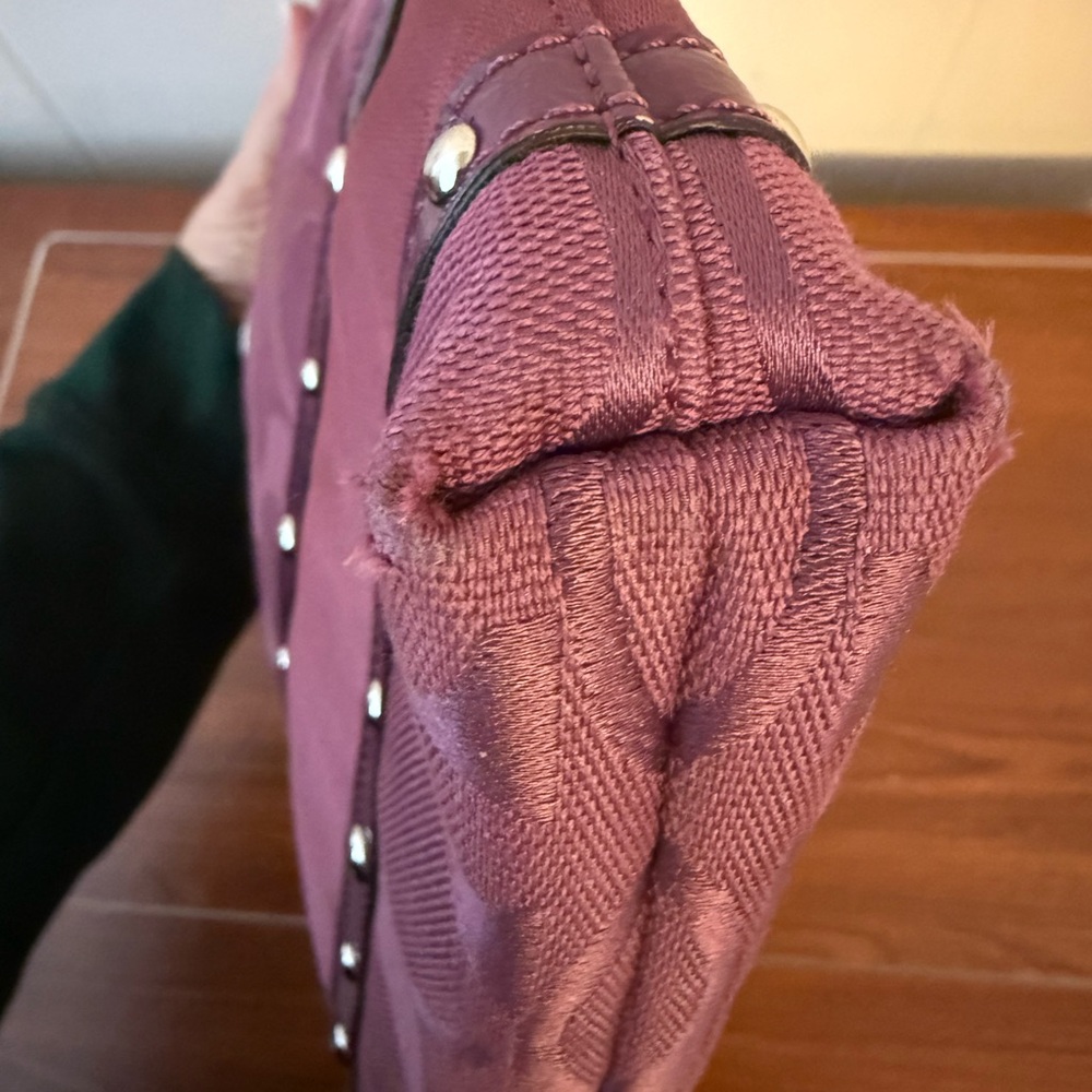 Coach Purple Crossbody Bag with Studded Accents - Picture 6 of 9
